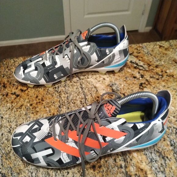 Adidas Gamemode FG GV6860 Grey & White Multi Color Soccer Cleats Men's Size 7.5 - Picture 4 of 12